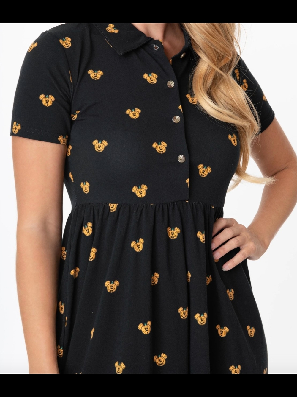 Cakeworthy All Over Print Pumpkin Mickey Halloween dress - Picture 3 of 5